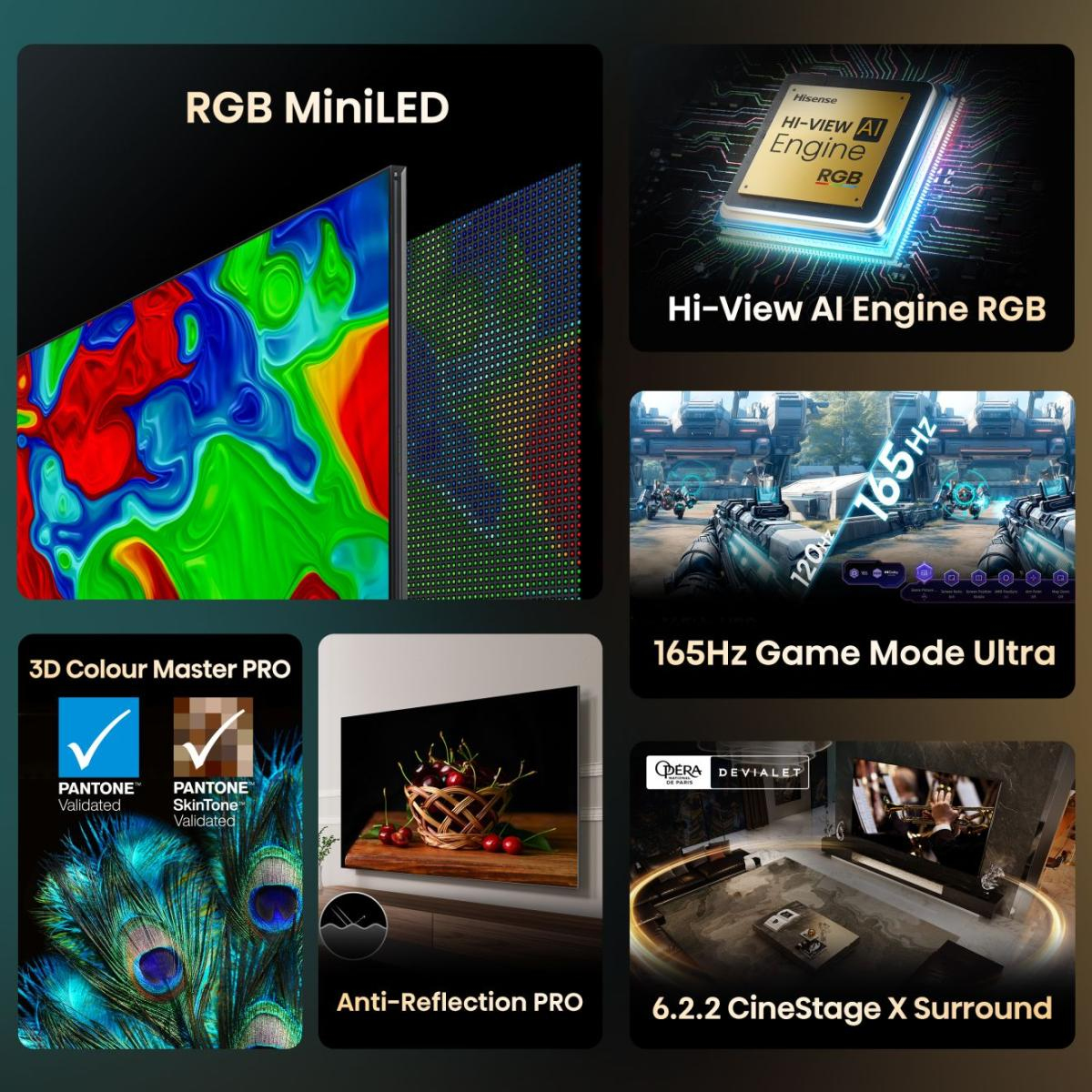 TV Hisense ULED RGB Mini LED 4K 100UXQ 253 cm 2025 — photo 3