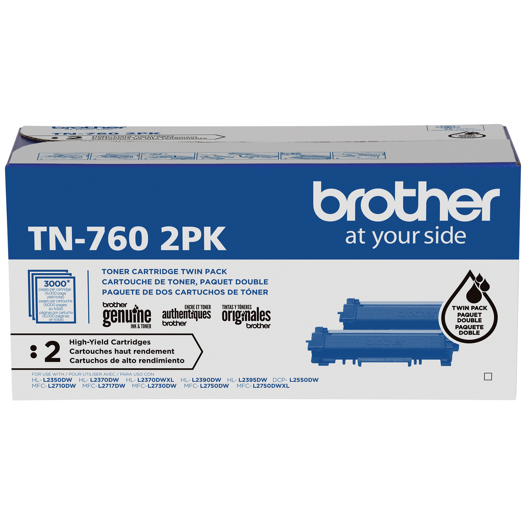 Brother TN-7602PK toner cartridge 2 pc(s) Original Black – image 2