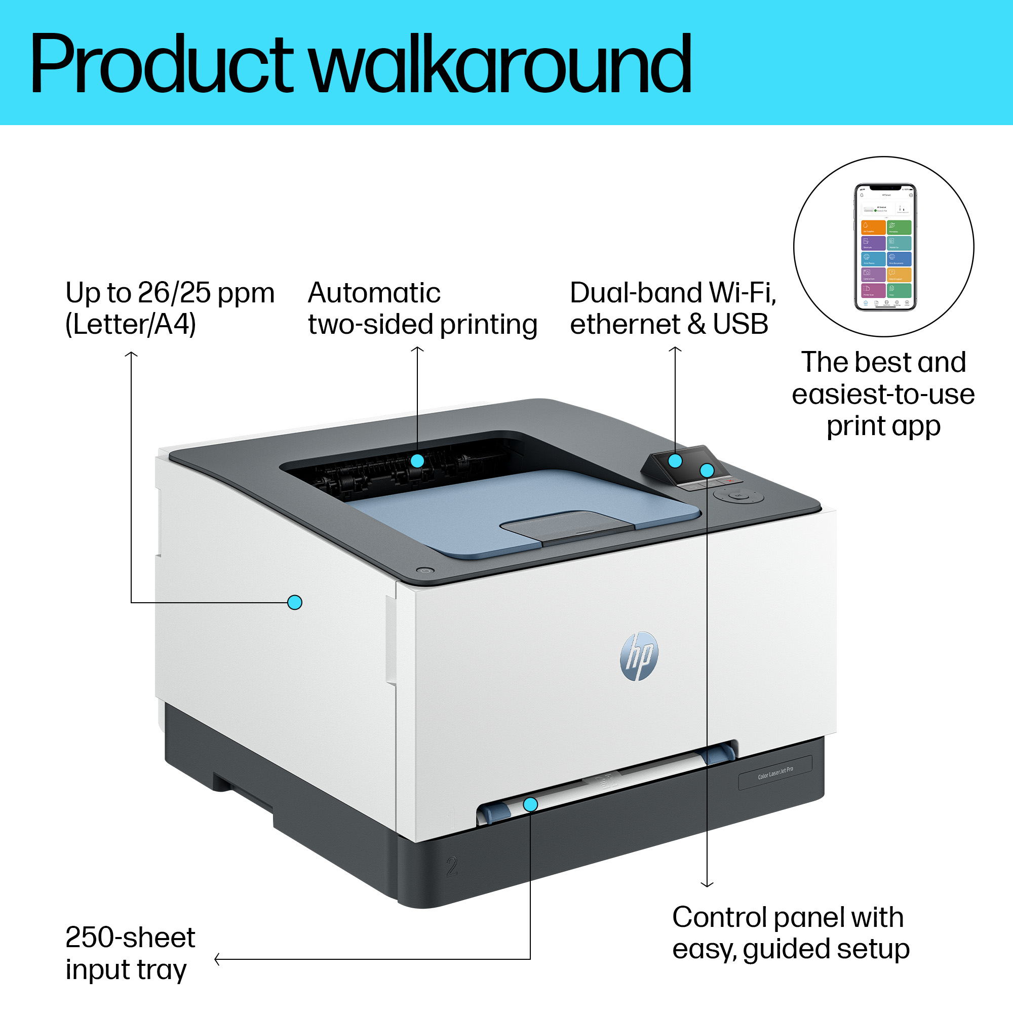 HP Color LaserJet Pro 3202dw Printer – image 3