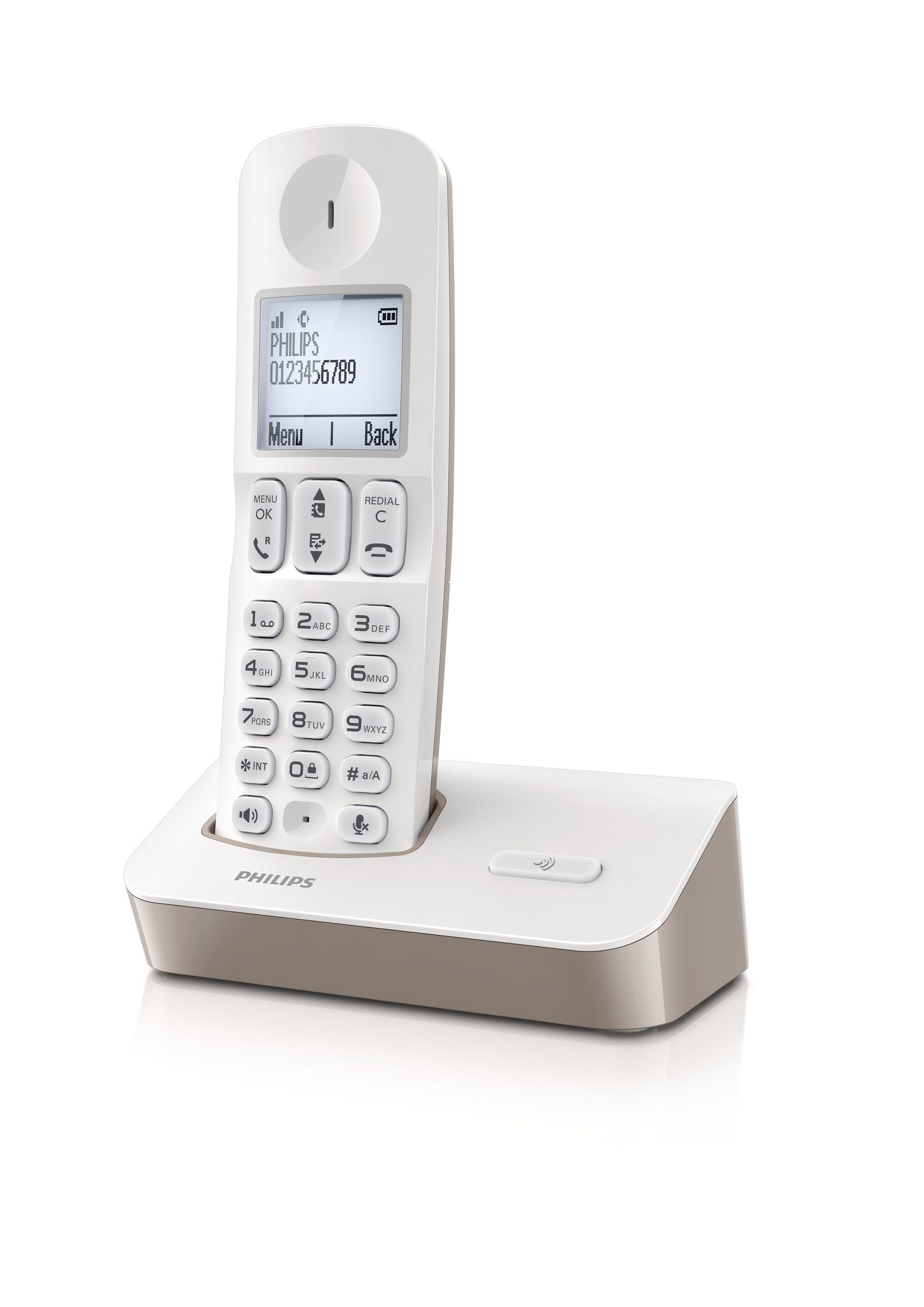 Philips D4001WC/FR telephone DECT telephone Caller ID Cappuccino