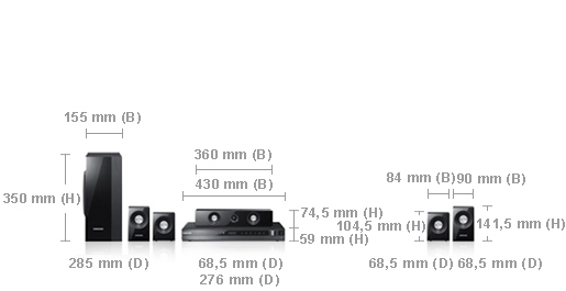 Samsung HT-C450 home cinema system 5.1 channels – image 4