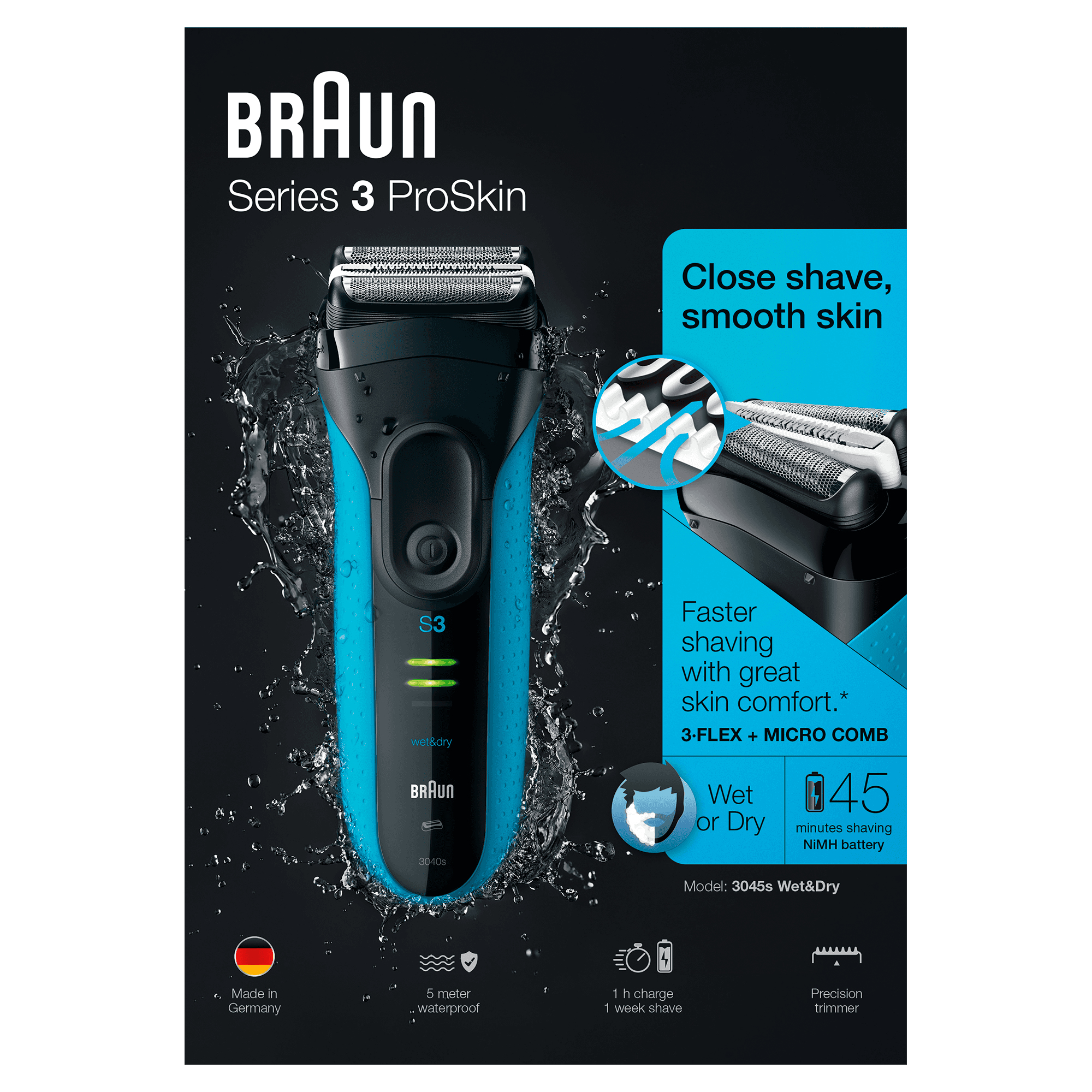Braun Series 3-3045s w&d – image 3