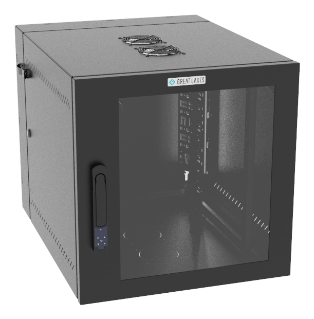 Vertiv VR Rack GL24WMCMP-B-SE-AF-CM cabinet 12U Wall mounted Black