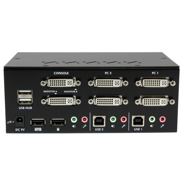 StarTech.com 2 Port StarView Dual DVI USB KVM Switch w/ Audio – image 3