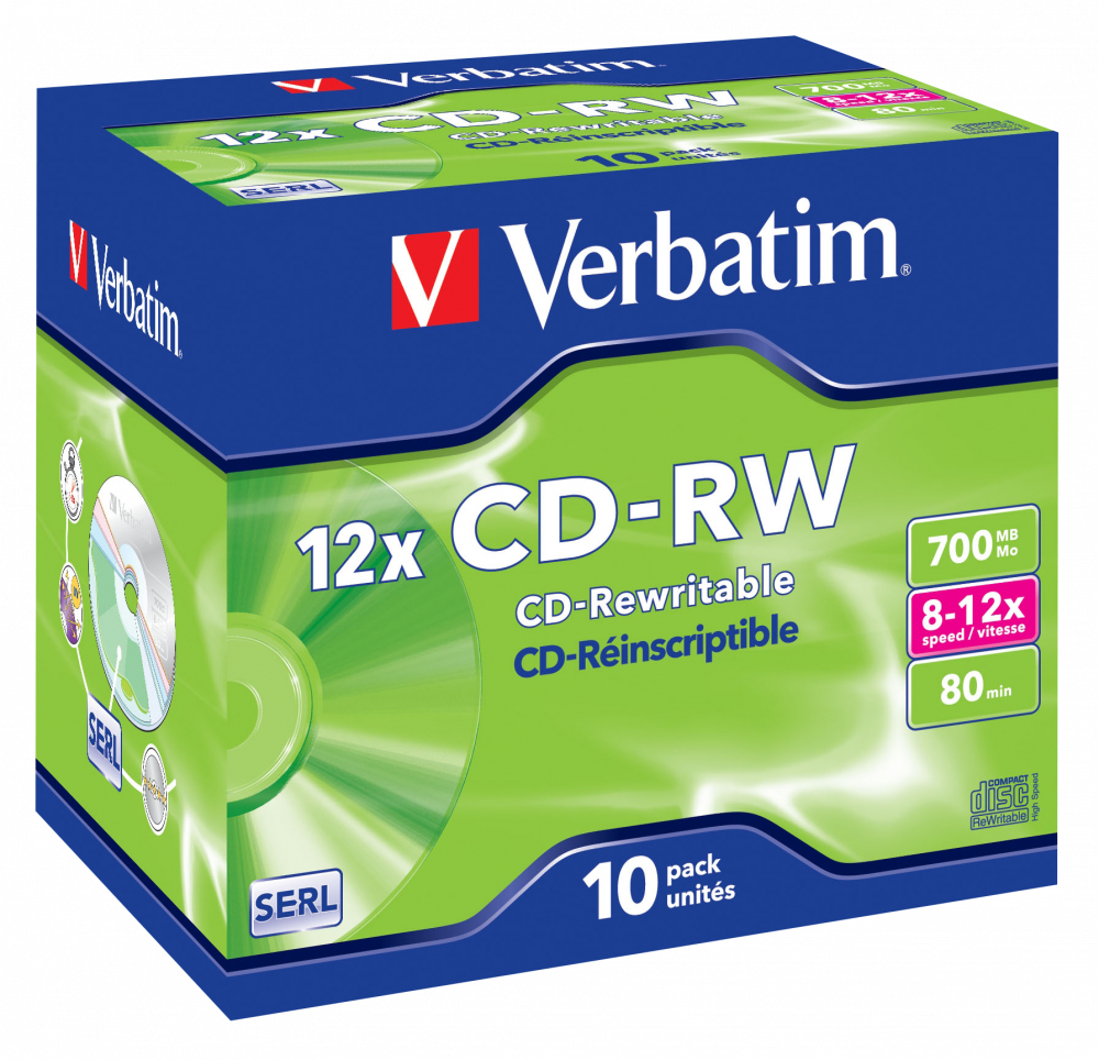 Verbatim CD-RW 12x 700 MB 10 styck