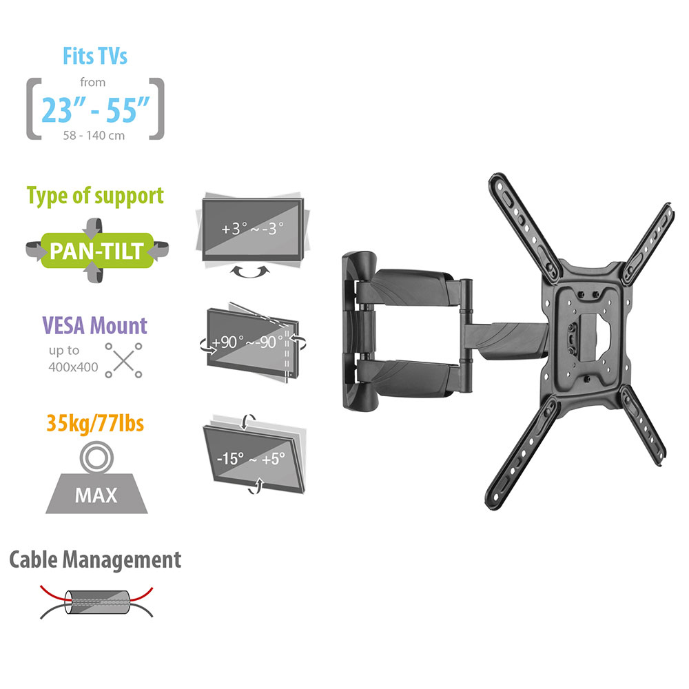 Ewent EW1525 139.7 cm (55") Black – image 3