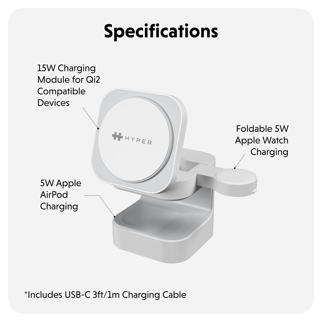 Targus HJ3320WHGL mobile device charger Headphones, Smartphone, Smartwatch White USB Wireless charging Fast charging Indoor – image 2