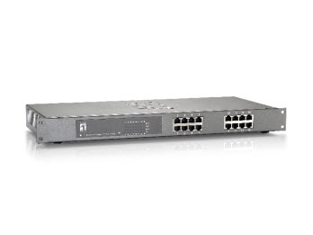 LevelOne 16-Port Fast Ethernet PoE-Plus Switch, 480W