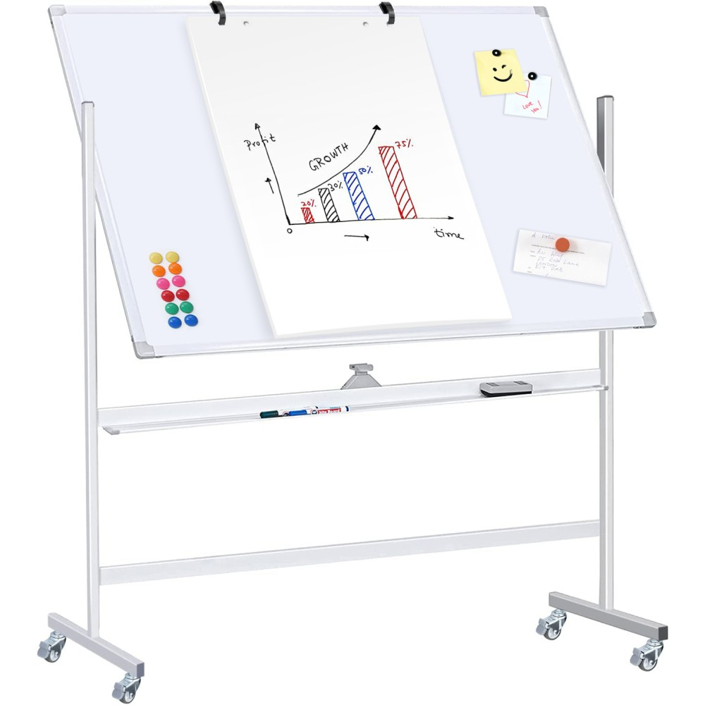 Techly ICA-WH 90120W Beyaz Taşınabilir Manyetik Beyaz Tahta 900 x 1200 mm