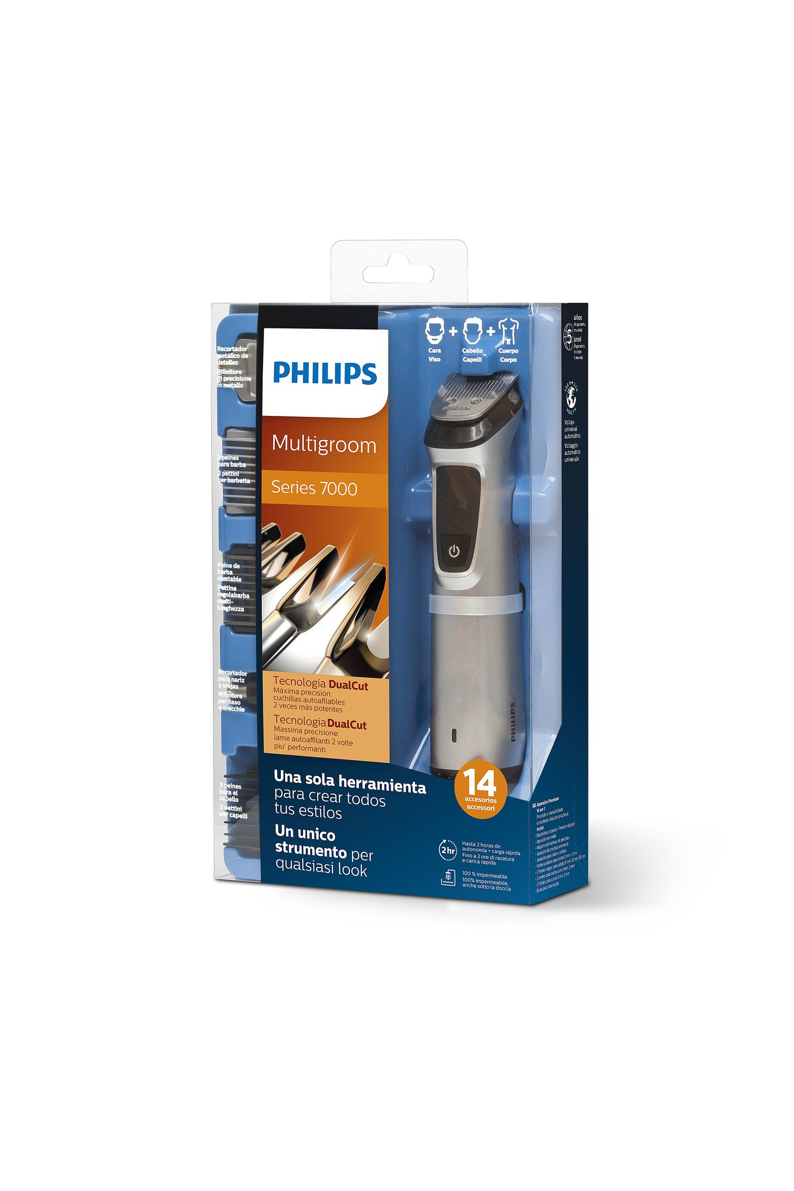 Philips MULTIGROOM Series 7000 MG7720/18 hair trimmers/clipper Black, Silver Lithium-Ion (Li-Ion) – image 2