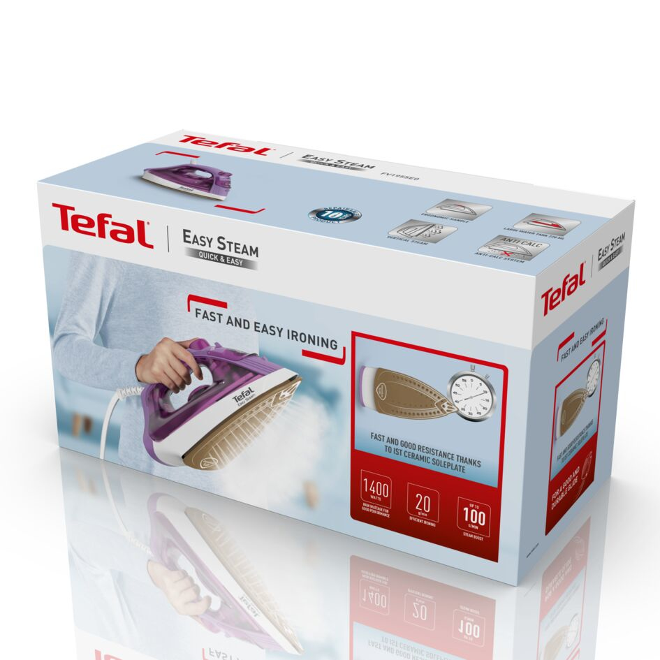 Tefal Steam Essential 2 FV1955 Dry & Steam iron Ceramic soleplate – image 6