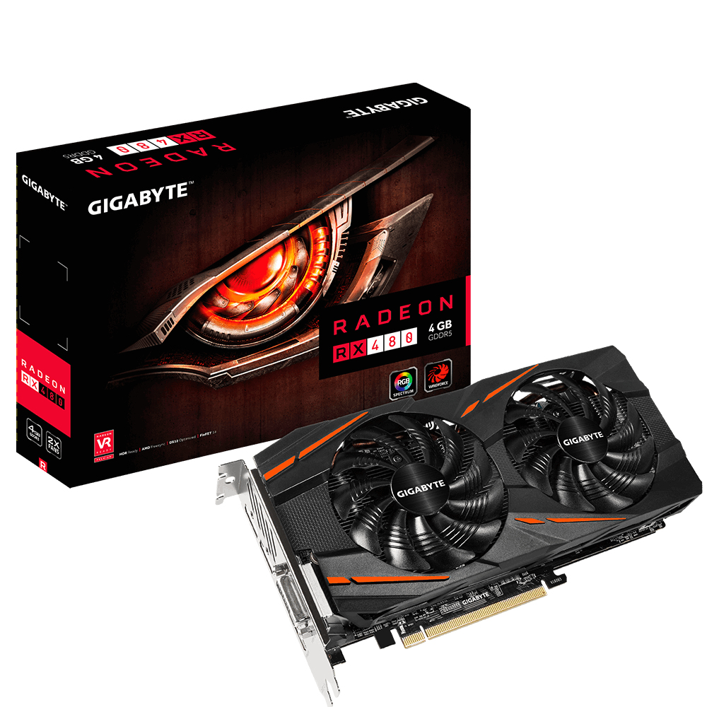 GIGABYTE GV-RX480WF2-4GD graphics card AMD Radeon RX 480