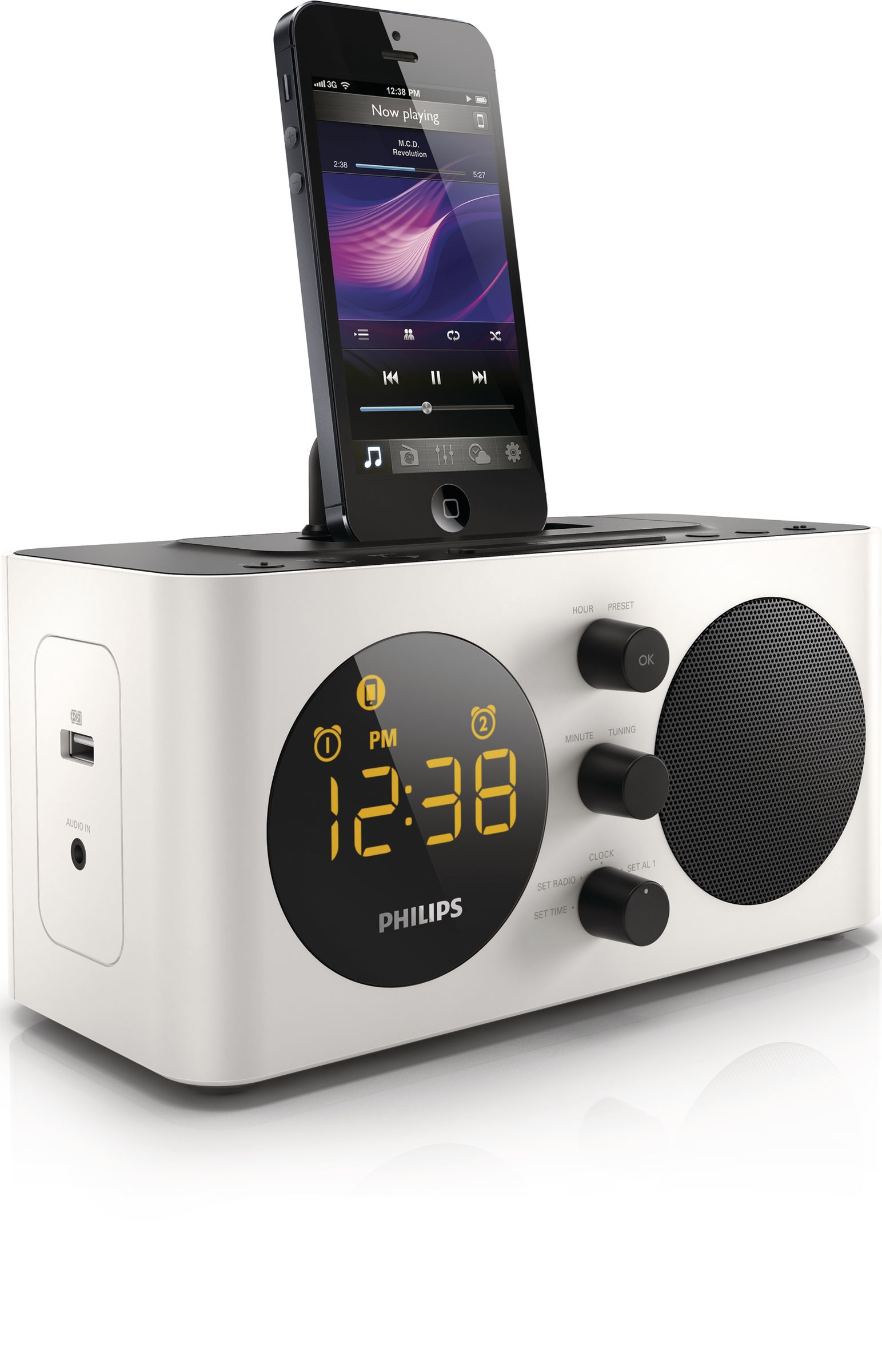 Philips AJ6200D/93 radio Clock Digital Black, White – image 1