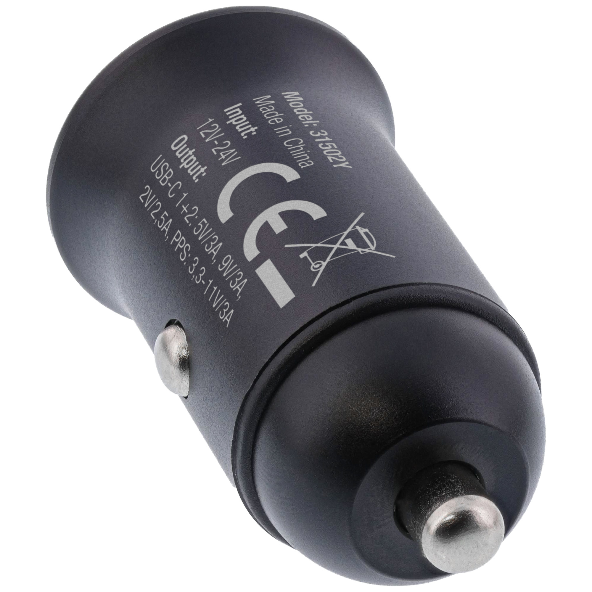 InLine USB car power adapter power delivery, 2x USB-C, black – image 2