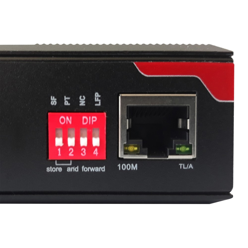 Techly I-SWHUB-IND1100 network media converter 100 Mbit/s Multi-mode, Single-mode Black – image 6