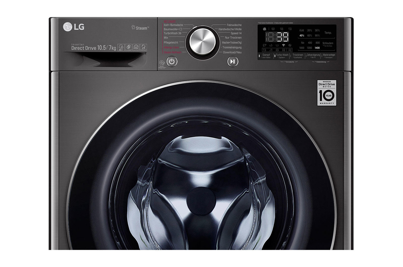 LG V9WD107H2S washer dryer Freestanding Front-load Black – image 4