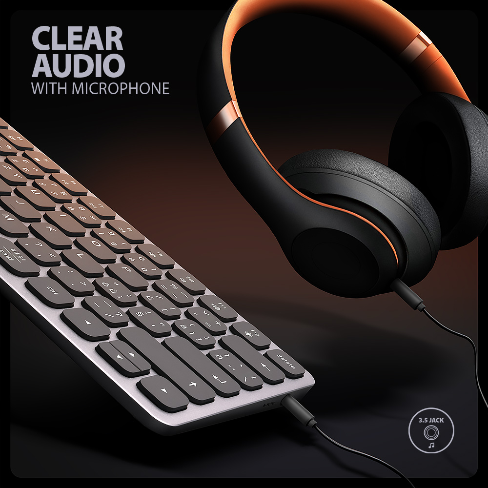 Axagon HMC-KB Wired Aluminium, Black – image 5