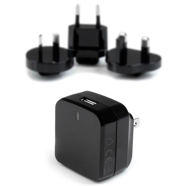 StarTech.com USB Wall Charger with Quick Charge 2.0 - International Travel - Black – image 1