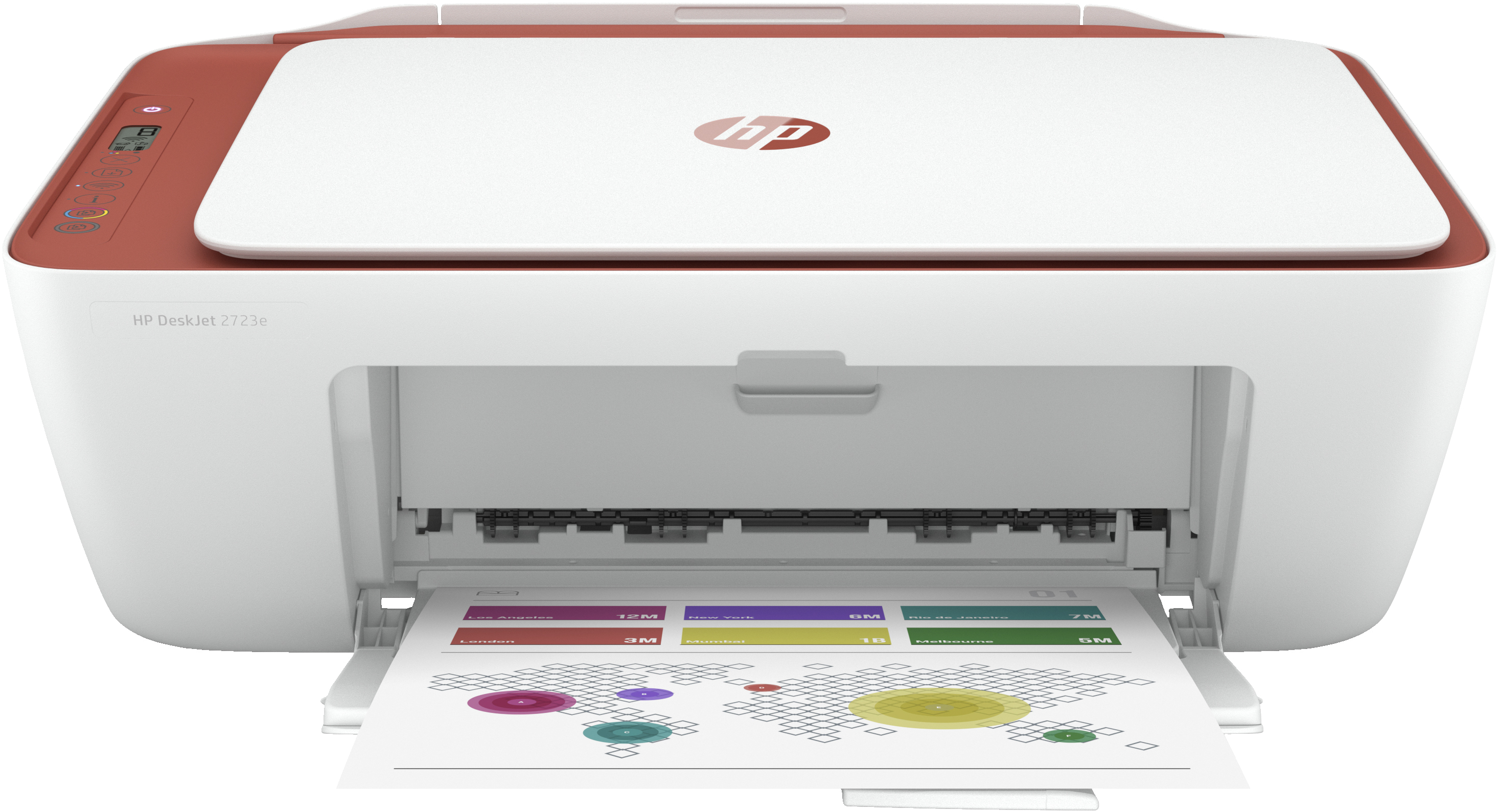 HP DeskJet HP 2723e Allt-i-ett-skrivare, Färg, Skrivare för Hemma, Skriv ut, kopiera, skanna, Trådlöst; HP+; HP Instant Ink-kompatibel; Skriv ut från smarttelefon eller platta
