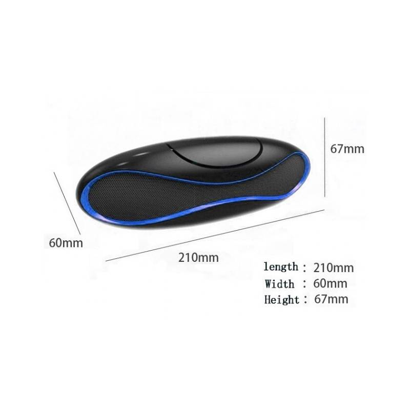 Techly Portable Bluetooth Wireless Rugby Speaker MicroSD/TF Black/Blue ICASBL04 image 12