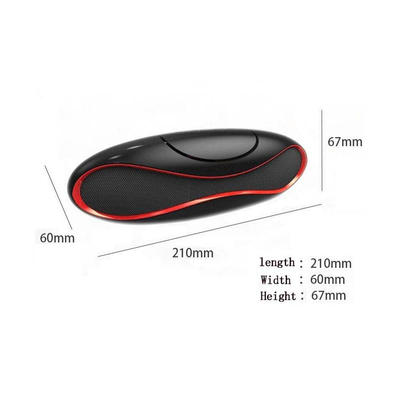 Techly Portable Bluetooth Wireless Rugby Speaker MicroSD/TF Black/Red ICASBL01 image 12