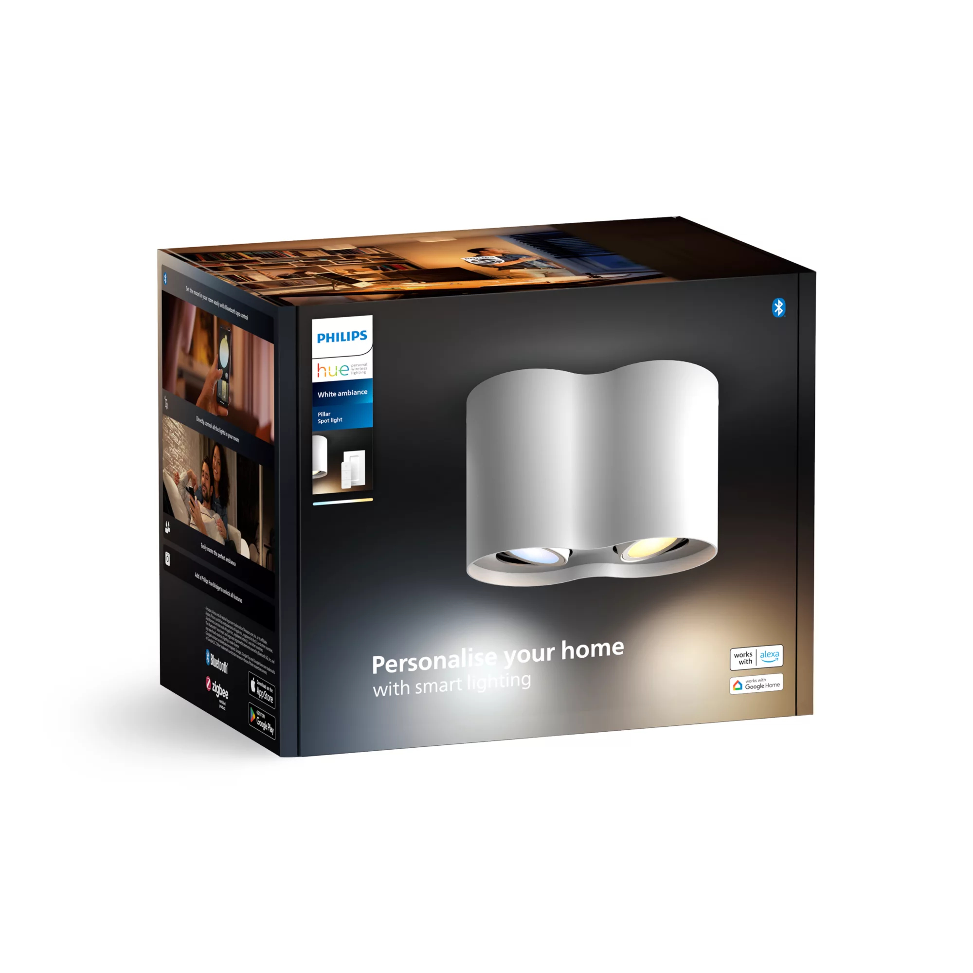 Philips by Signify Philips Hue White ambience Pillar double spotlight – image 3