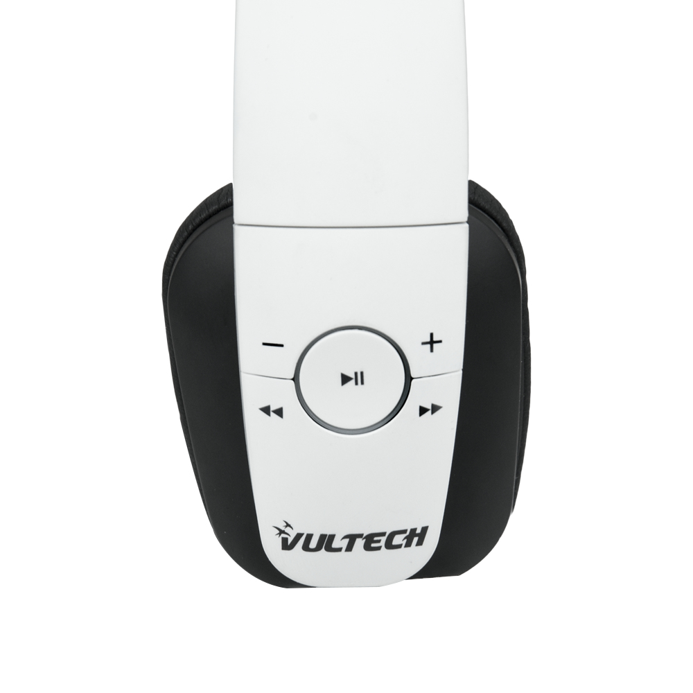 Vultech HD-04WBT headphones/headset Wireless Head-band Calls/Music Bluetooth White – image 2