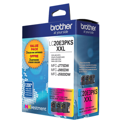 Brother LC20E3PKS ink cartridge 1 pc(s) Original High (XL) Yield Cyan, Magenta, Yellow – image 2