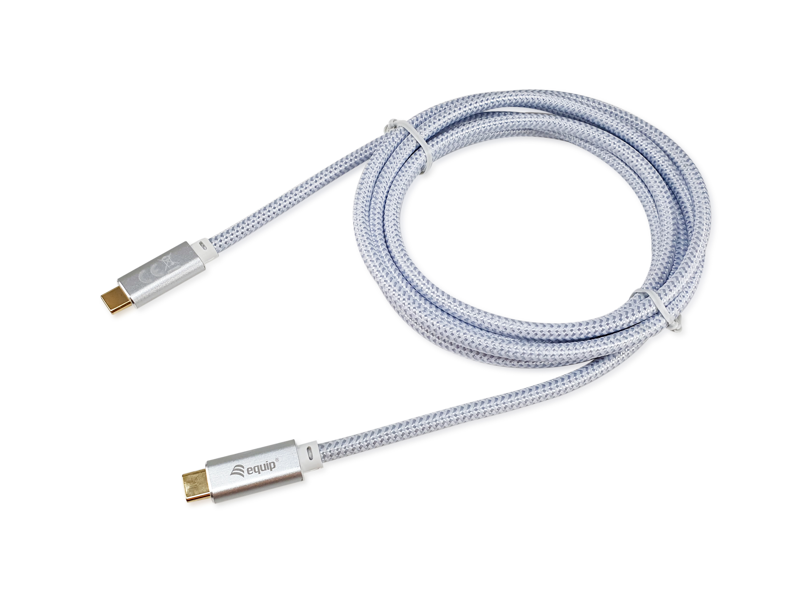 Equip 128360 Cavo USB 3.2 Gen 2 da C a C, M/M, 3,0 m, PD 100W , 4K/60Hz, 10Gbps, bianco