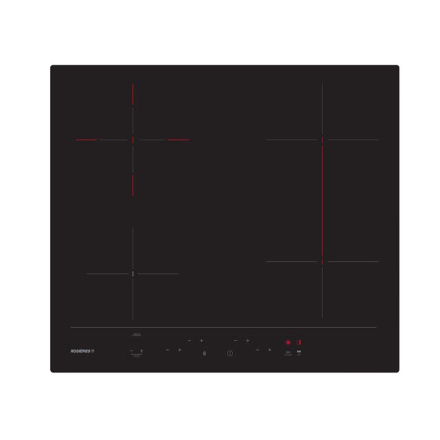 Rosieres RH64DBCP/1 hob Black Built-in Ceramic hob 4 zone(s)