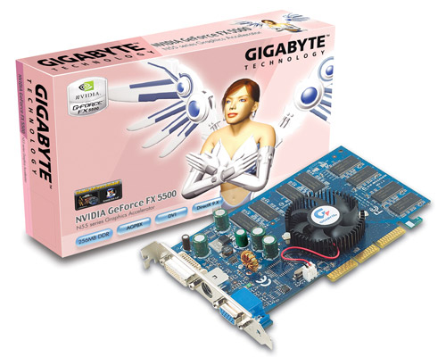 GIGABYTE FX5500 256MB DVI
