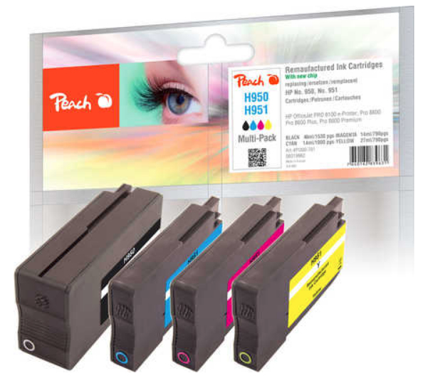 Peach 0F319862 ink cartridge 4 pc(s) Black, Cyan, Magenta, Yellow
