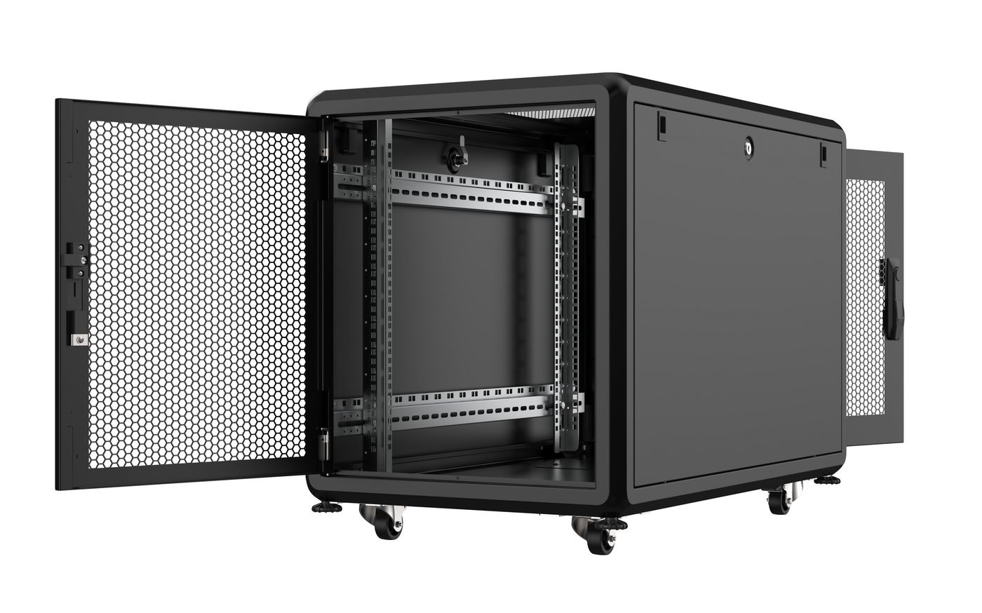 Lanview RSL12U61BL rack cabinet 12U Freestanding rack Black – image 2