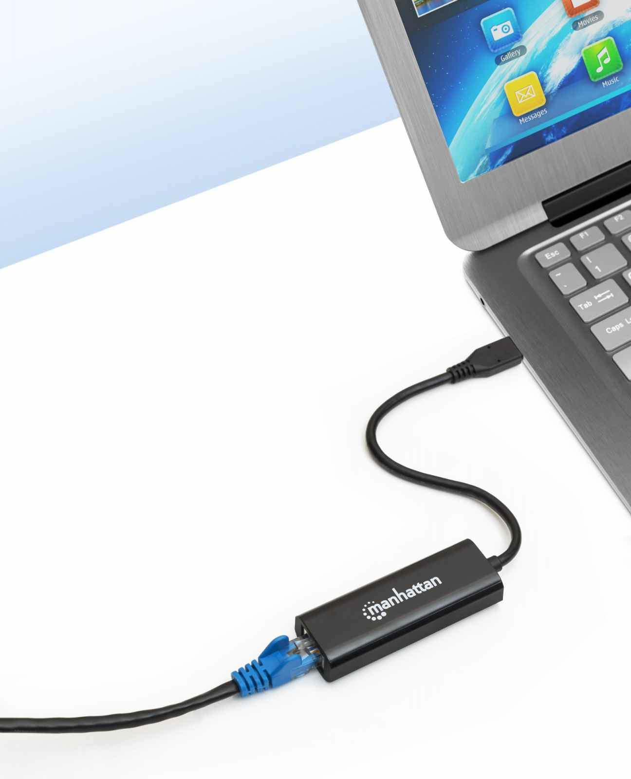 Manhattan USB-C to 2.5GBASE-T Gigabit (10/100/1000 Mbps & 2.5 Gbps) RJ45 Network Adapter, Multi-Gigabit Ethernet, Black, Three Year Warranty, Equivalent to US2G – image 7