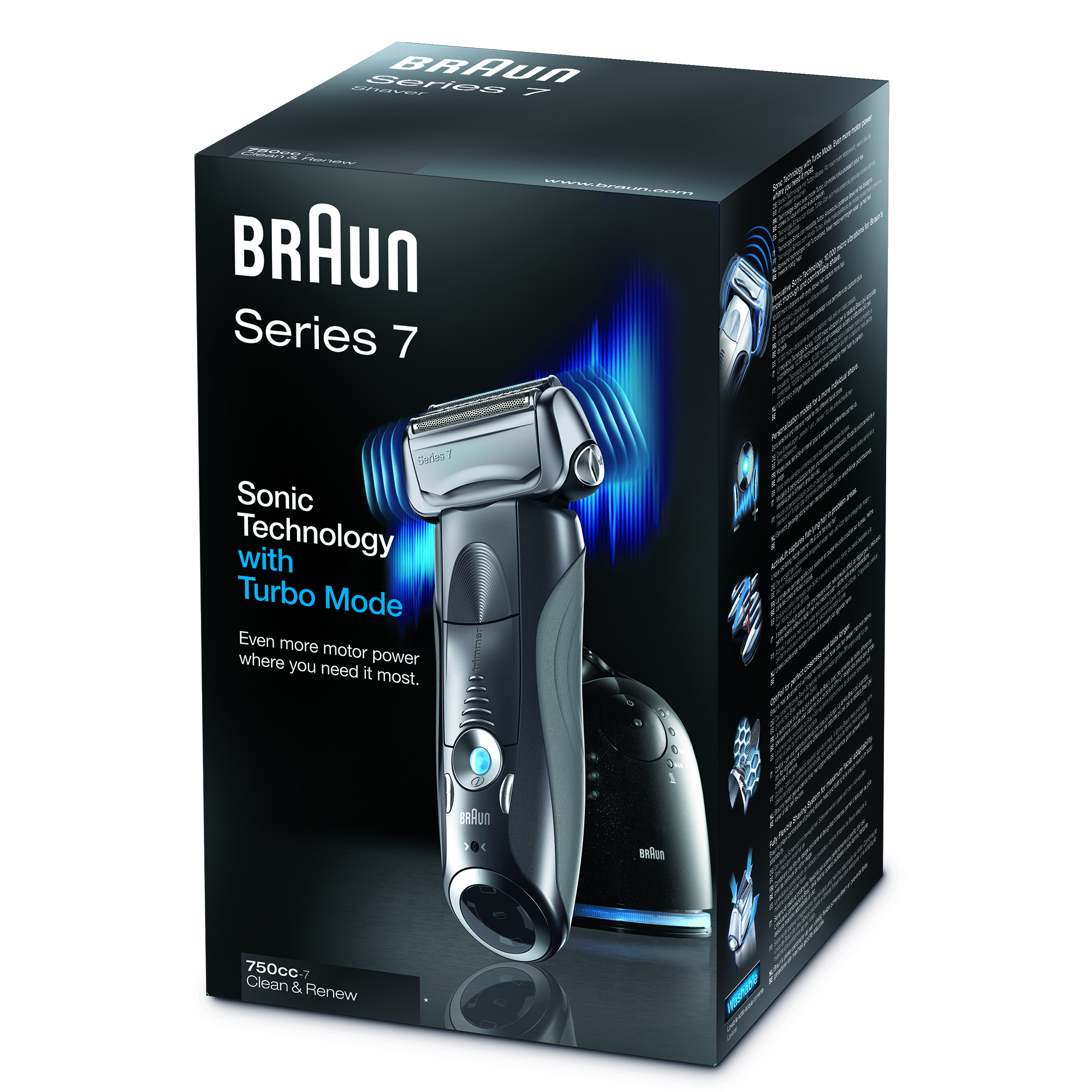 Braun 7-750cc Foil shaver Trimmer Silver – image 2