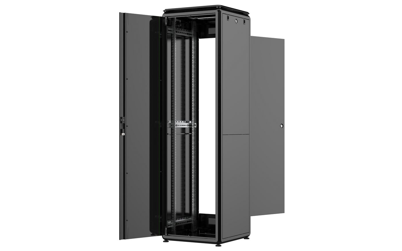 Lanview RDL42U66BL rack cabinet 42U Freestanding rack Black – image 2