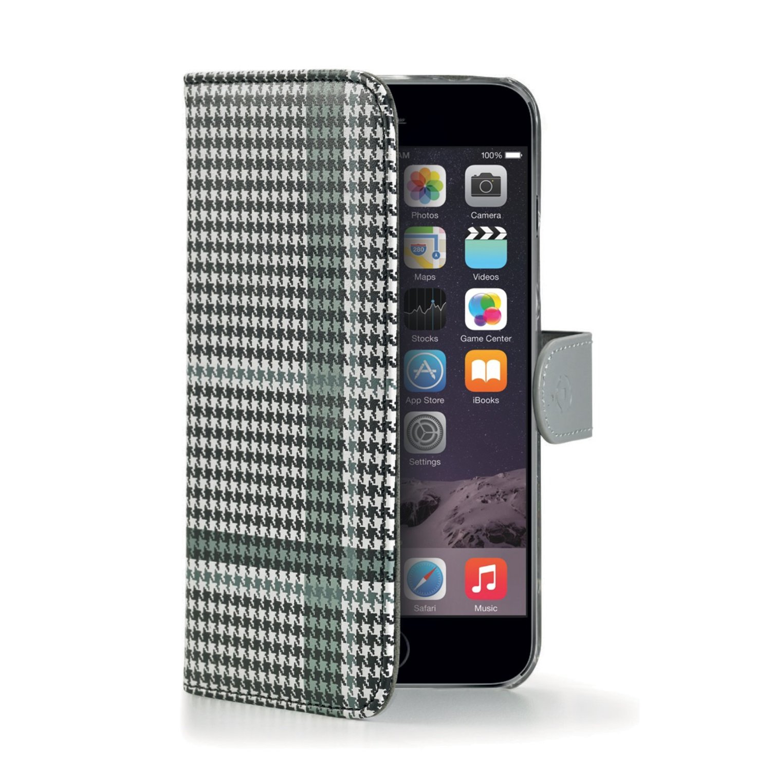Celly 100432 mobile phone case Folio Green, Grey, White