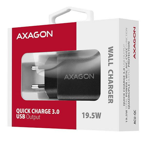 Axagon ACU-QC mobile device charger Universal Black AC Fast charging Indoor – image 2