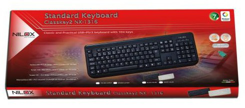 Nilox 10NXKBST26007 keyboard USB + PS/2 Black – image 2