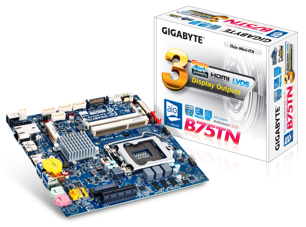 GIGABYTE GA-B75TN motherboard Intel B75 LGA 1155 (Socket H2) Thin Mini ITX – image 4