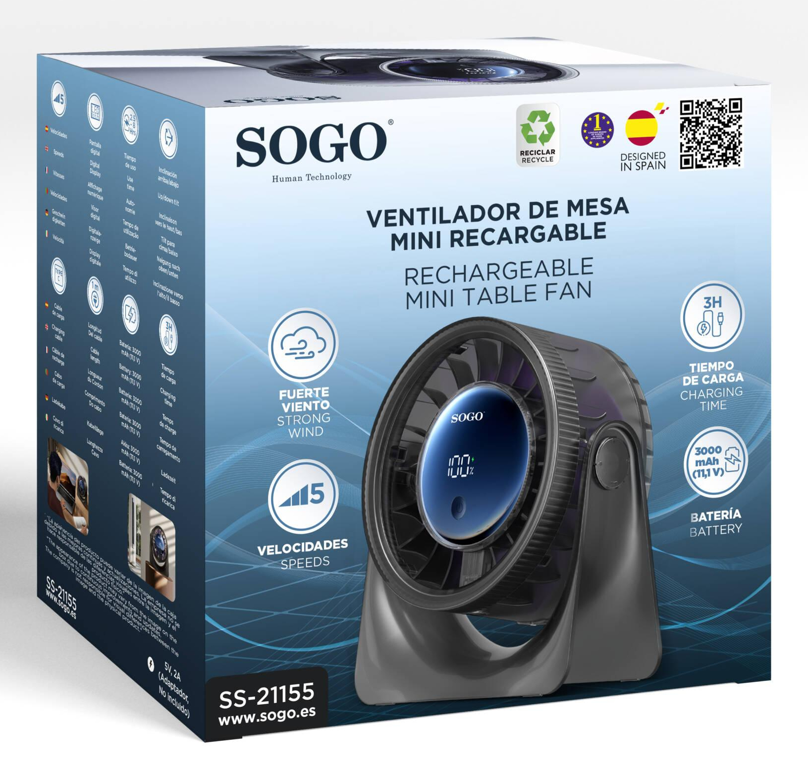 Sogo VEN-SS-21155 household fan Black – image 3