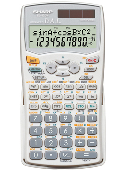 Sharp EL-520WB calculator Pocket Scientific White