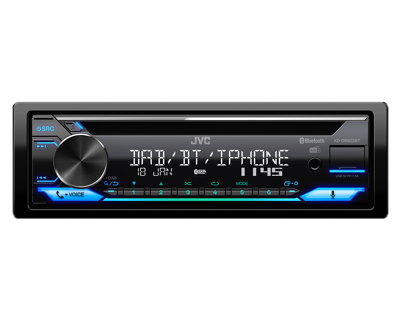 JVC KD-DB922BT Black
