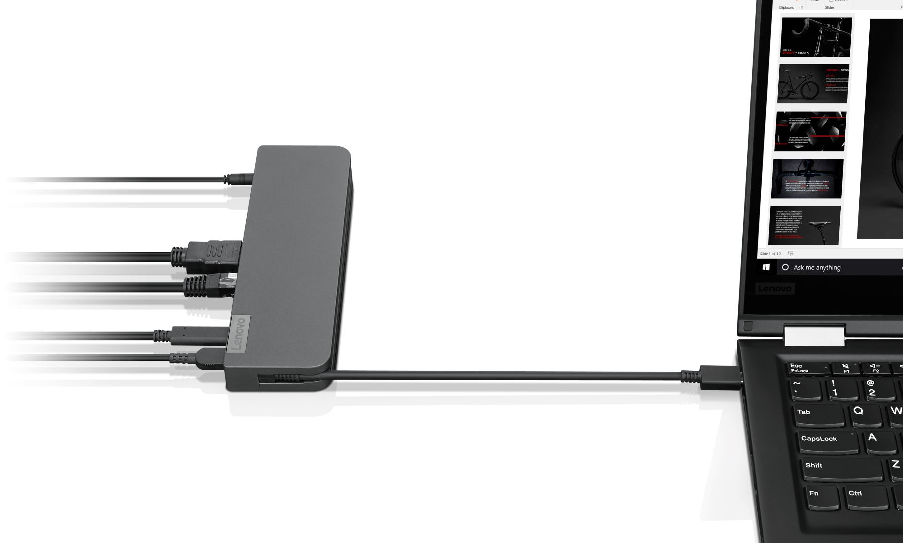 Lenovo 40AU0065UK laptop dock/port replicator Wired USB 3.2 Gen 1 (3.1 Gen 1) Type-C Black – image 3