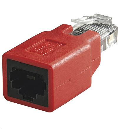 Microconnect MPK401-R محول RJ45 (ذكر) إلى RJ45 (أنثى)، أسود
