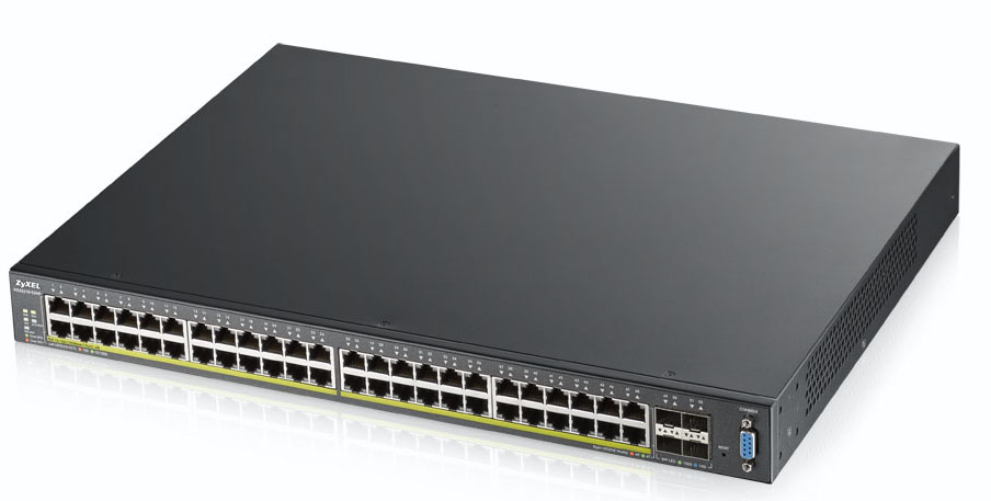 Zyxel XGS2210-52HP Managed L2 Gigabit Ethernet (10/100/1000) Power over Ethernet (PoE) 1U Black