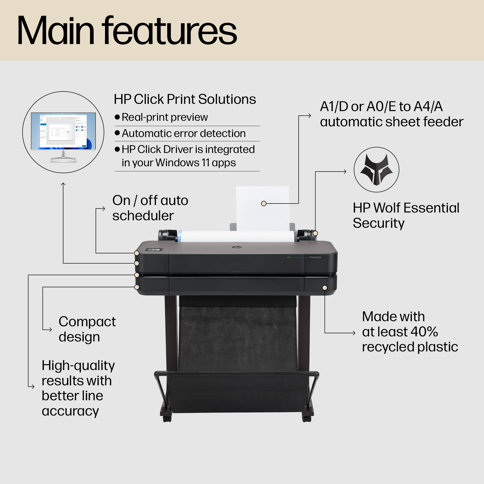HP DesignJet T630 24-in Printer – image 5