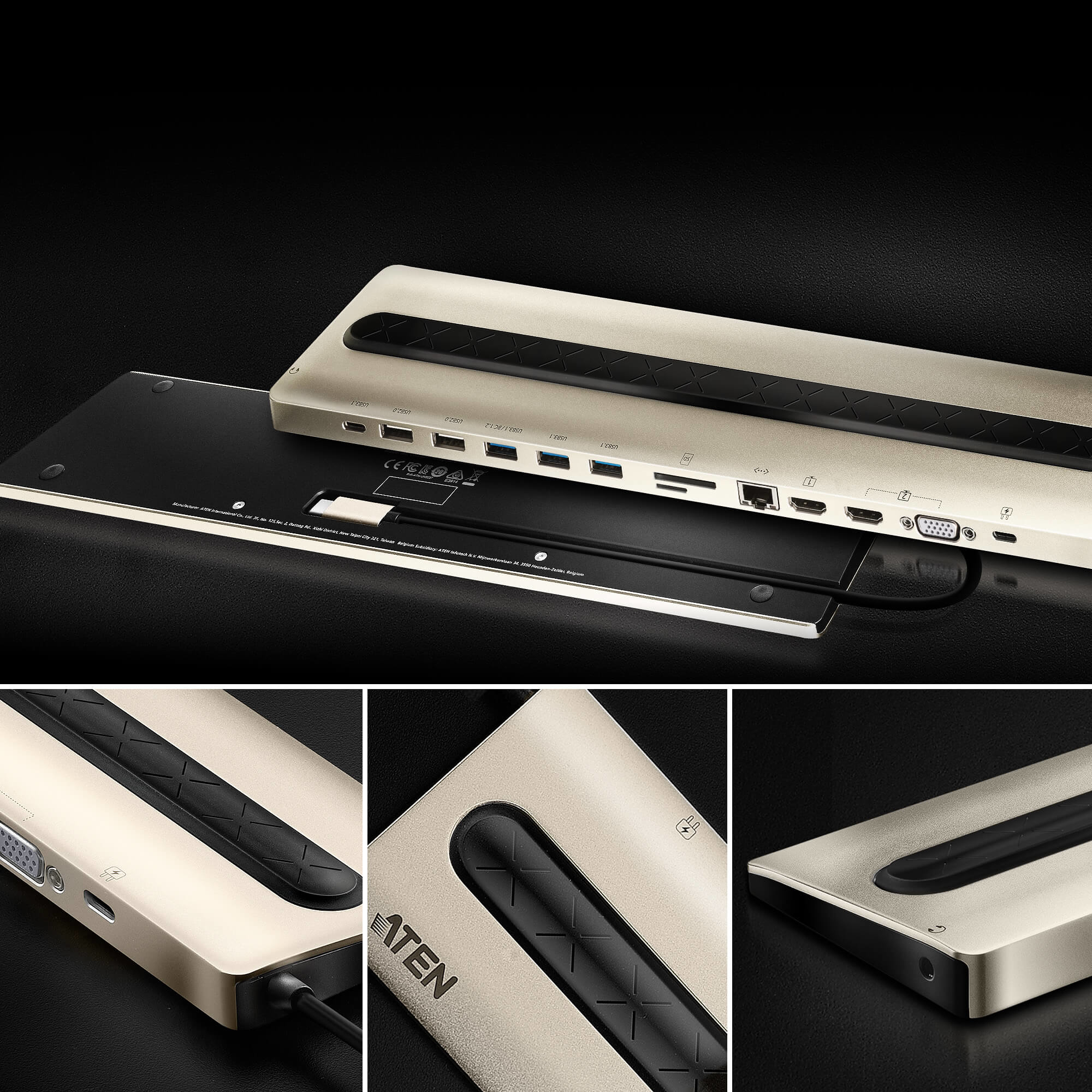 ATEN USB-C Multiport Dock with Power Pass-Through – image 4
