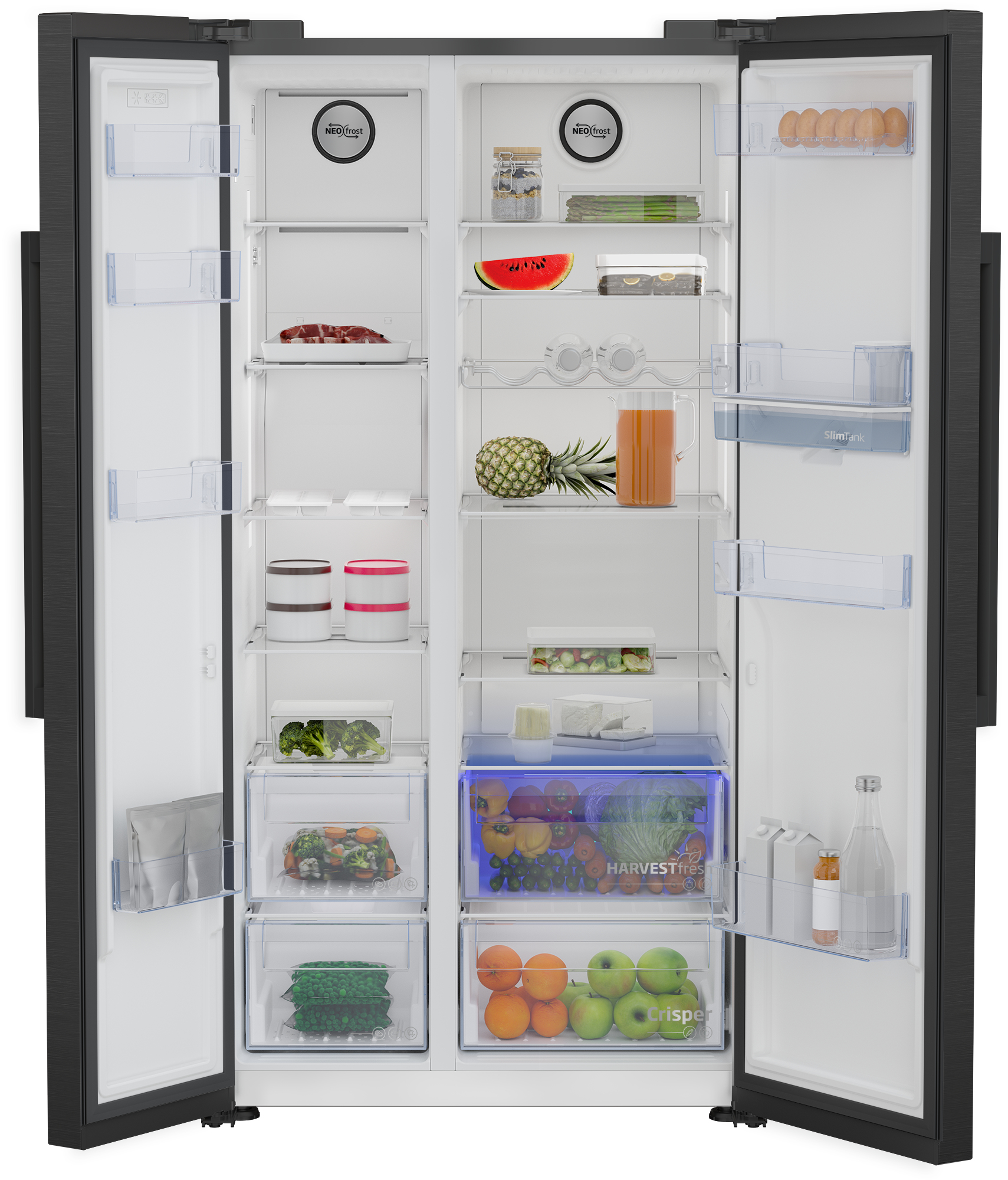 Beko ASD2341VB Freestanding American Style Fridge Freeze with HarvestFresh™ – image 3