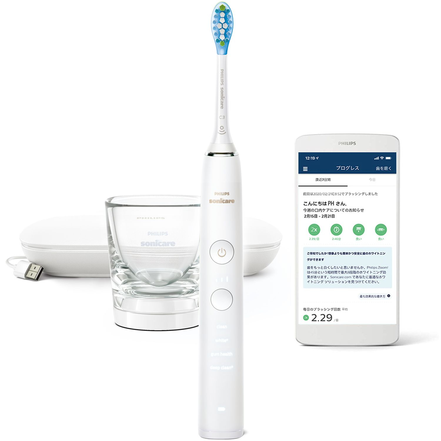 Philips HX9901/57 electric toothbrush Adult Sonic toothbrush White